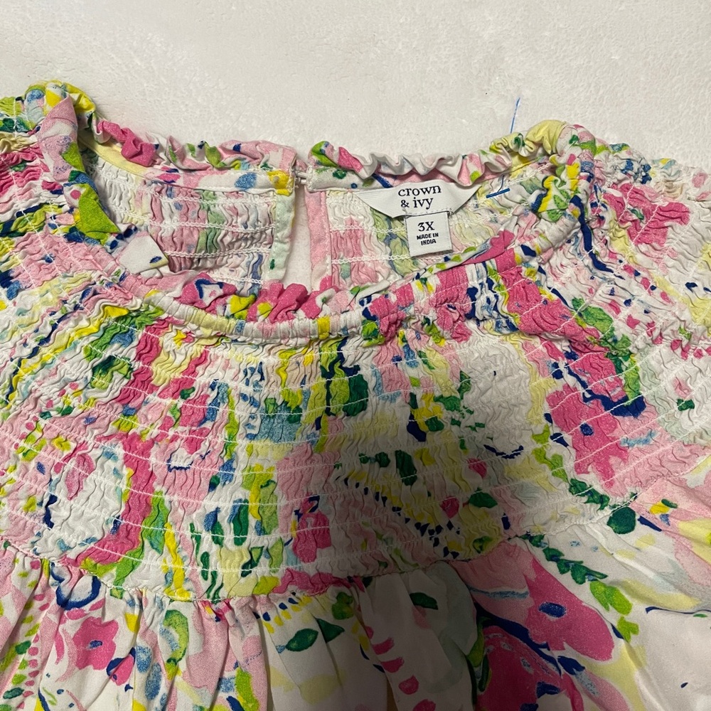 crown & ivy Pastel Paisley Dress in Pink, Green & Blue - Picture 2 of 6